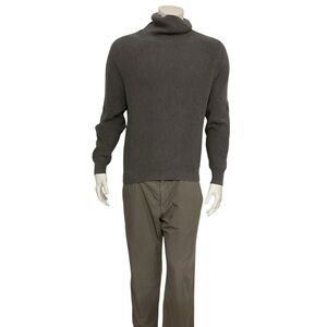 Buck Mason Men’s Grey Striped Turtleneck Sweater